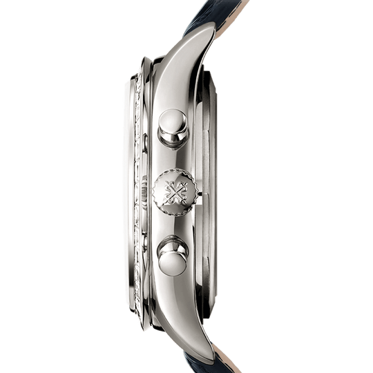 FLYBACK CHRONOGRAPH. AN. CALENDAR. JE. - NAVY BLUE AND DIAMONDS view 3