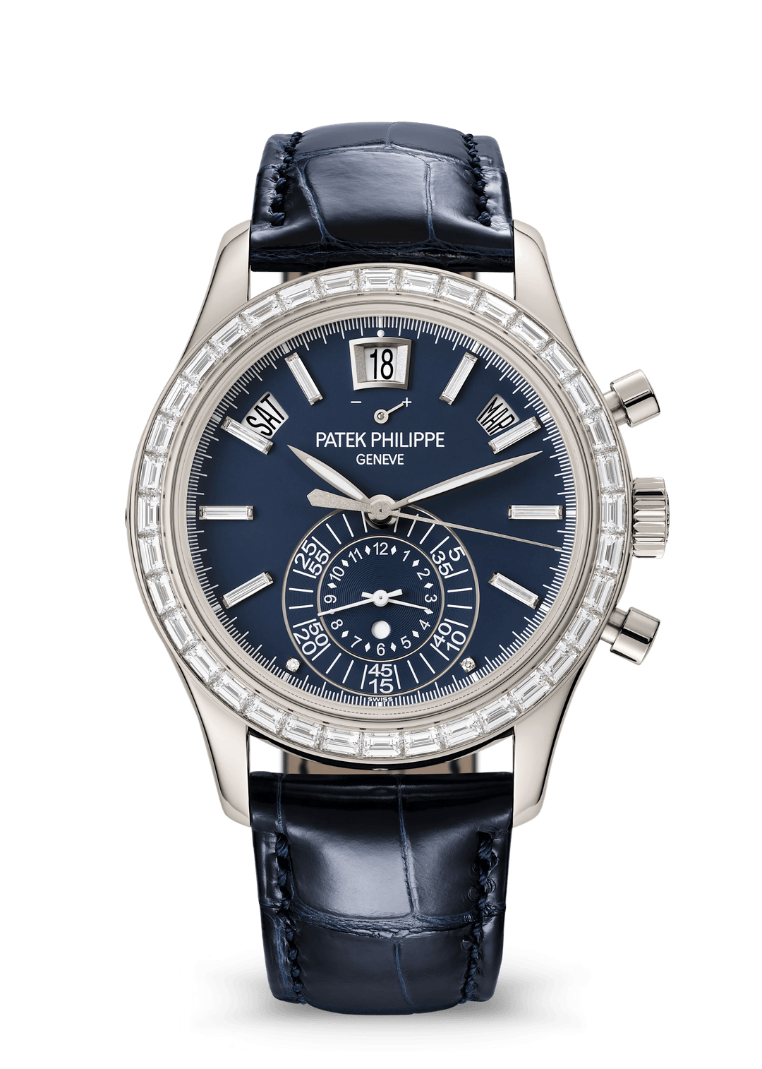 FLYBACK CHRONOGRAPH. AN. CALENDAR. JE. - NAVY BLUE AND DIAMONDS view 1