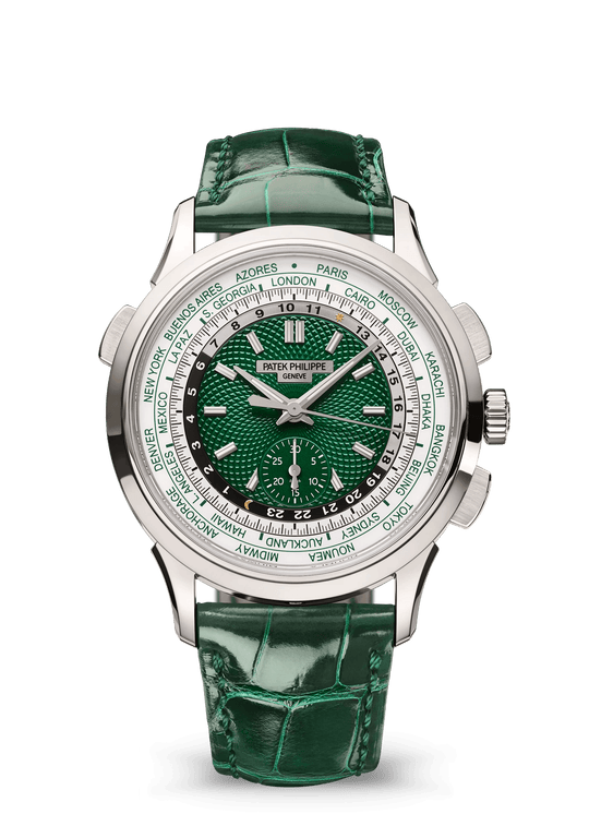 WORLD TIME. FLYBACK CHRONOGRAPH - GREEN PLATINUM view 1