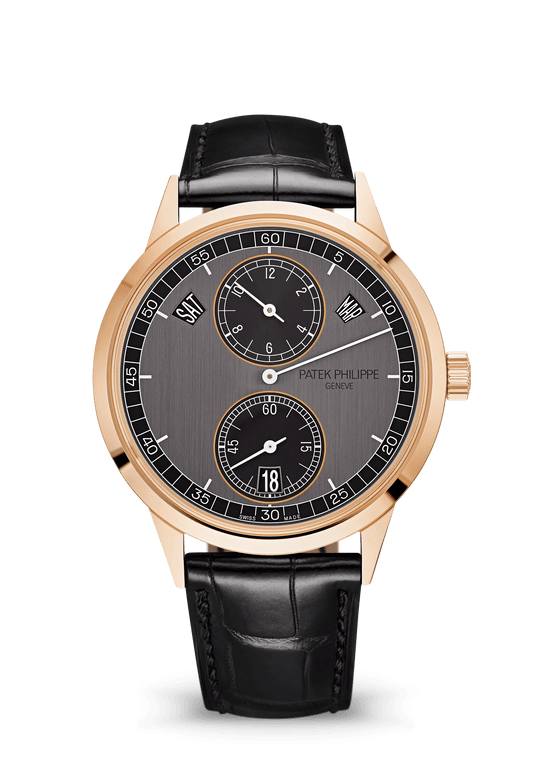 AN. CALENDAR. REGULATOR - BLACK AND GOLD view 1