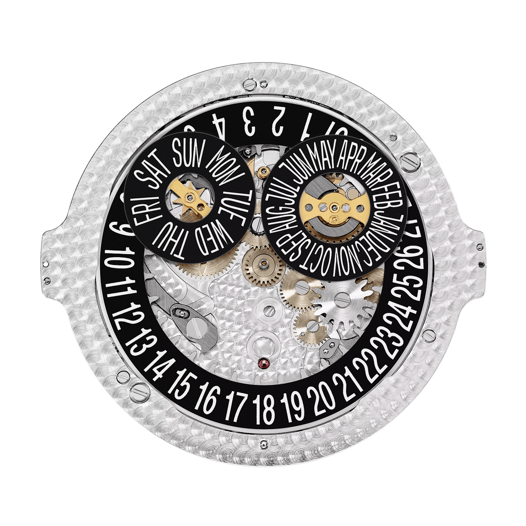 AN. CALENDAR. REGULATOR - BLACK AND GOLD view 5