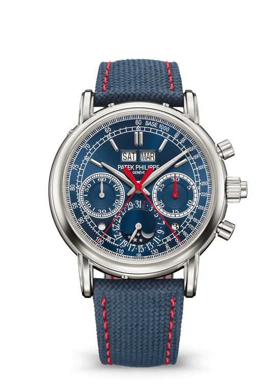 SPLIT SECONDS CHRONOGRAPH P CALENDAR. - GOLD BLUE view 1