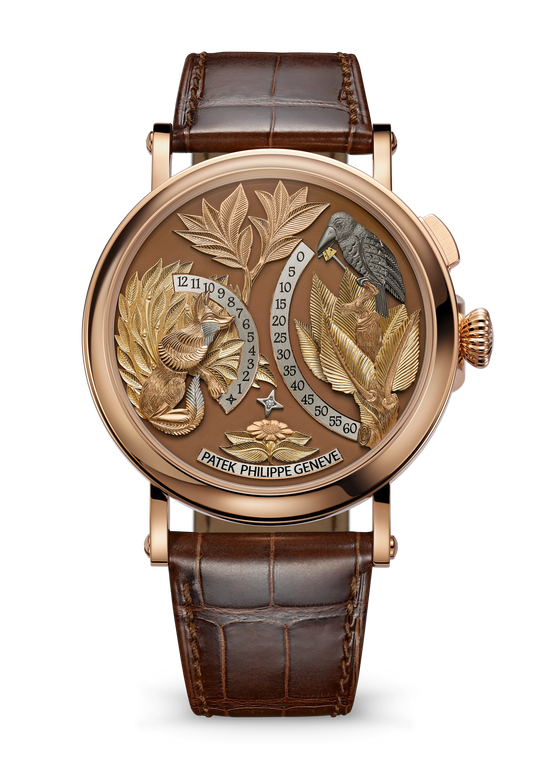 HOURS AND MINUTES ON DD. AN. - BROWN AND ROSE GOLD view 1