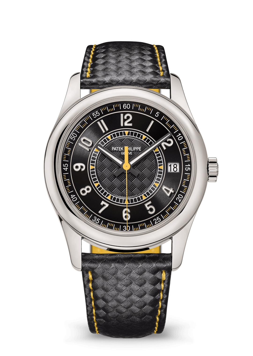DATE. SWEEP SECONDS - BLACK AND YELLOW view 1
