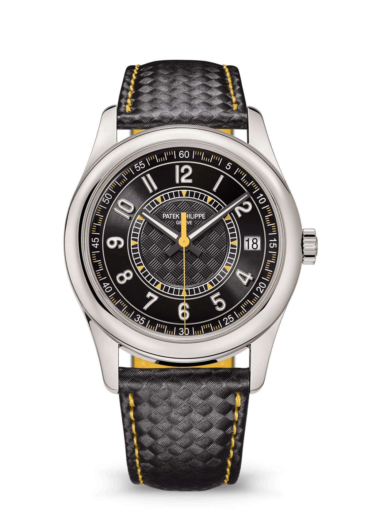 DATE. SWEEP SECONDS - BLACK AND YELLOW view 1