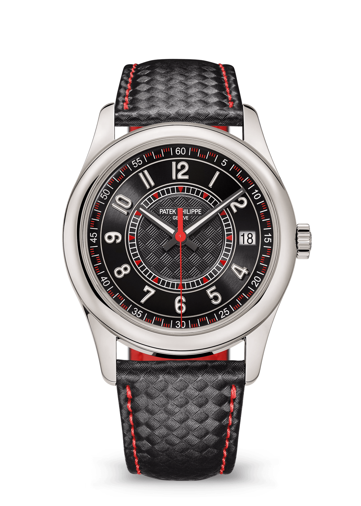 DATE. SWEEP SECONDS - BLACK AND RED view 1