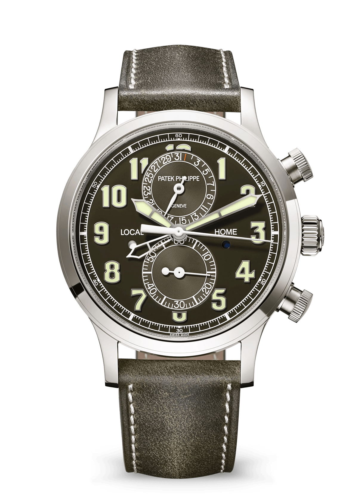 CALATRAVA PT. TL. TIME. FLYBACK CHRONOGRAPH - DARK GREEN view 1