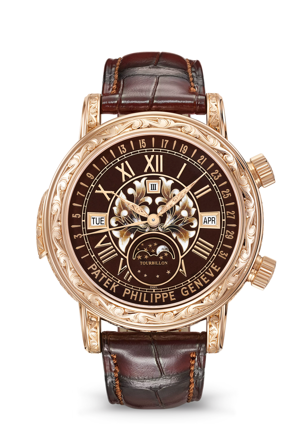SKY MOON TOURBILLON RE. HS. - BROWN AND GOLD view 1