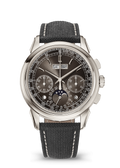 Charcoal Calendar Chronograph with Grey Stitched Strap