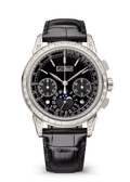 Black Calendar Chronograph with Clear Crystal Bezel
