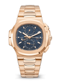 Navy Travel Chronograph with Rose Gold Tone Bracelet