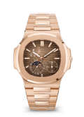 Brown Moonphase Watch with Rose Gold Tone Bracelet