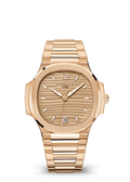 Champagne Dial Watch with Gold Tone Link Bracelet